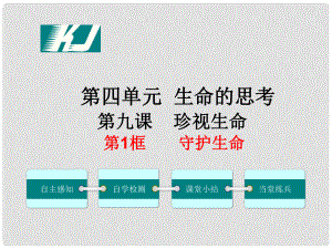 廣東省汕頭市七年級(jí)道德與法治上冊(cè) 第四單元 生命的思考 第九課 珍視生命 第1框 守護(hù)生命課件 新人教版