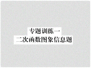 九年級數(shù)學上冊 專題訓練1 二次函數(shù)圖象信息題習題課件 （新版）滬科版