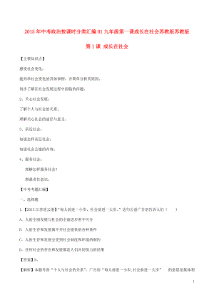 2015年中考政治按課時(shí)分類(lèi)匯編01九年級(jí)第一課成長(zhǎng)在社會(huì)蘇教版蘇教版+2015年中考政治按課時(shí)分類(lèi)匯編02九年級(jí)第二課融入民族文化蘇教版