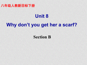 八年級英語下冊Unit 8 Why don’t you get her a scarf課件 人教新目標版