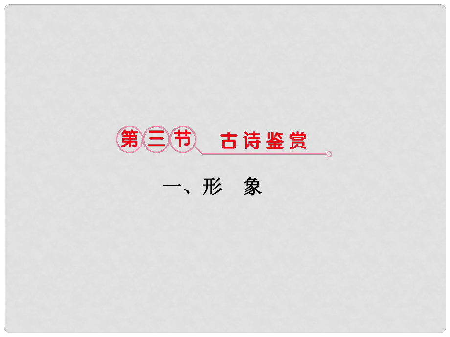 福建省高考語文 第二部分 專題一 第3節(jié) 古詩欣賞一、形象課件_第1頁