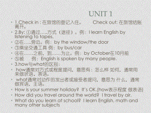 九年级英语unit 1课件冀教版