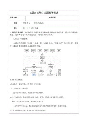 1《神奇的紙》教學設計