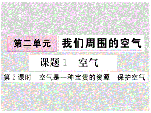 安徽省九年級(jí)化學(xué)上冊(cè) 第二單元 我們周圍的空氣 課題1 空氣 第2課時(shí) 空氣是一種寶貴的資源 保護(hù)空氣練習(xí)課件（含模擬）（新版）新人教版