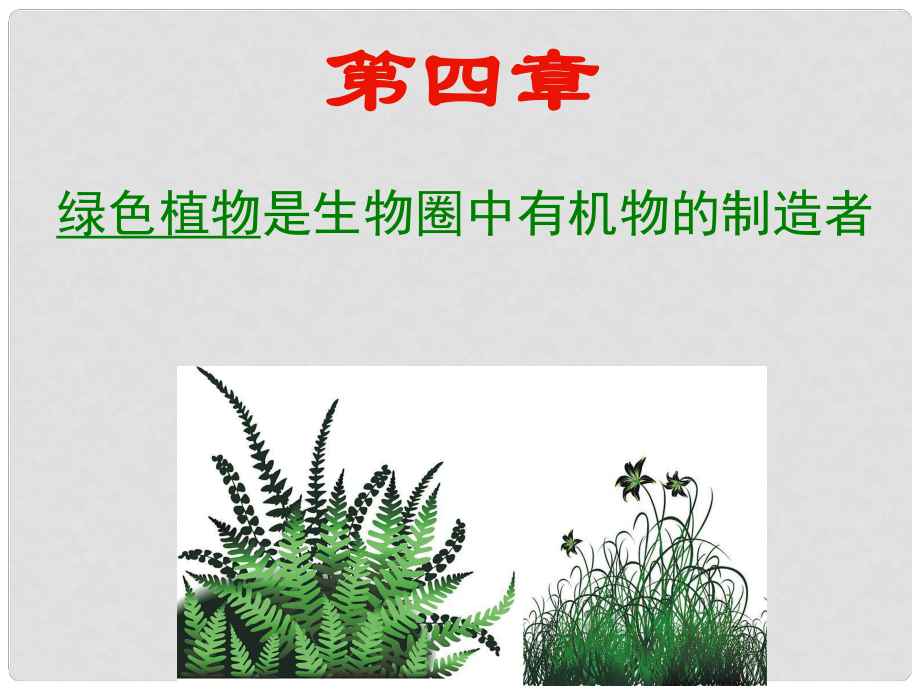 吉林省長(zhǎng)市七年級(jí)生物上冊(cè) 第三單元 第四章 綠色植物是生物圈中有機(jī)物的制造者課件4 （新版）新人教版_第1頁