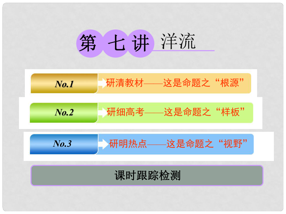 高考地理大一輪復(fù)習(xí) 第一部分 第二章 自然環(huán)境中的物質(zhì)運(yùn)動(dòng)和能量交換 第七講 洋流課件 湘教版_第1頁(yè)