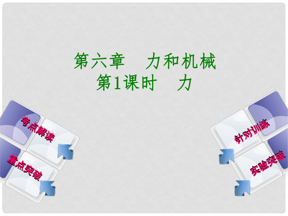 廣西柳州市中考物理 第六章 力和機械 第1課時 力復習課件_第1頁