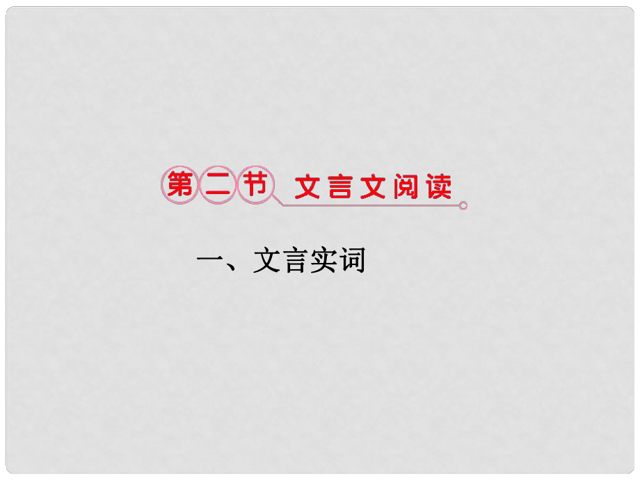 福建省高考語(yǔ)文 第二部分 專題一 第2節(jié) 文言文閱讀一、文言實(shí)詞考點(diǎn)整合課件_第1頁(yè)