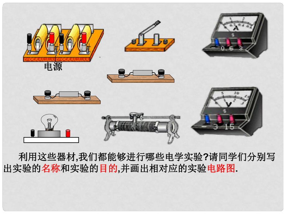 江蘇省無(wú)錫市梅里中學(xué)九年級(jí)物理 電學(xué)實(shí)驗(yàn)專題課件 人教新課標(biāo)版_第1頁(yè)