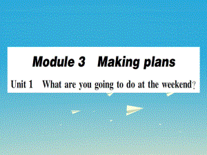 七年级英语下册 Module 3 Making plans Unit 1 What are you going to do at the weekends第2课时作业课件 新版外研版