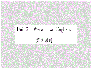 廣西北部灣經(jīng)濟區(qū)九年級英語下冊 Module 7 English for you and me Unit 2 We all own English習題課件 （新版）外研版