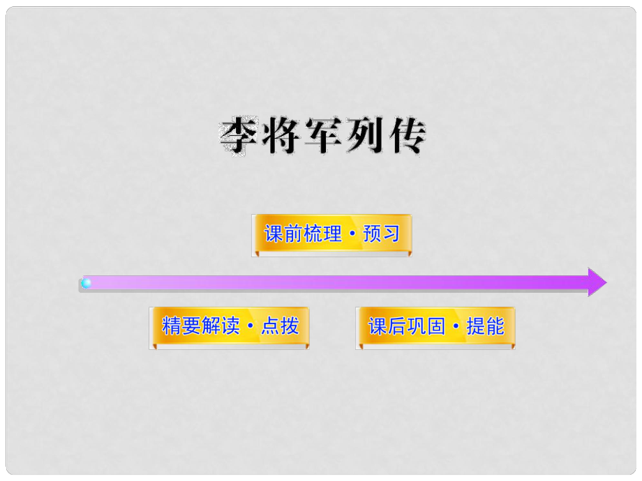 1112版高中語文課時講練通配套課件 《李將軍列傳》蘇教版選《史記選讀》_第1頁