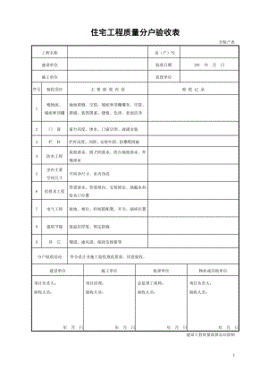 《分戶驗(yàn)收表格》