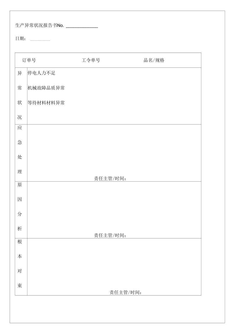 生产异常状况报告书_第1页