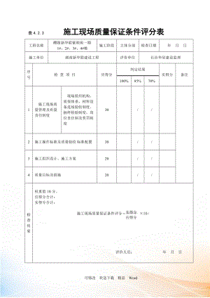 《建筑工程施工質(zhì)量評(píng)價(jià)標(biāo)準(zhǔn)》表格