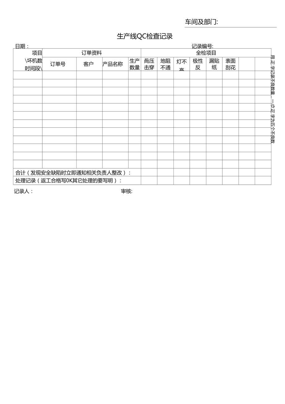 生产线QC检查记录_第1页