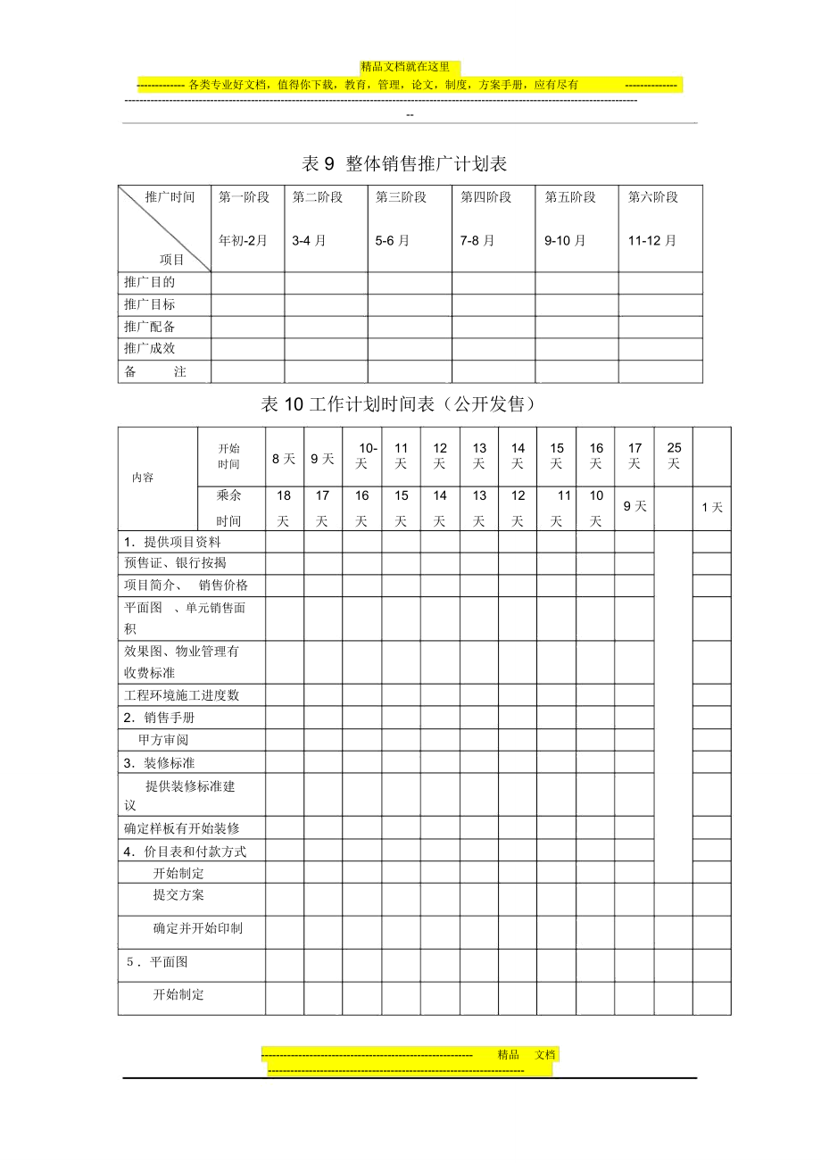 销售计划表格1_第1页