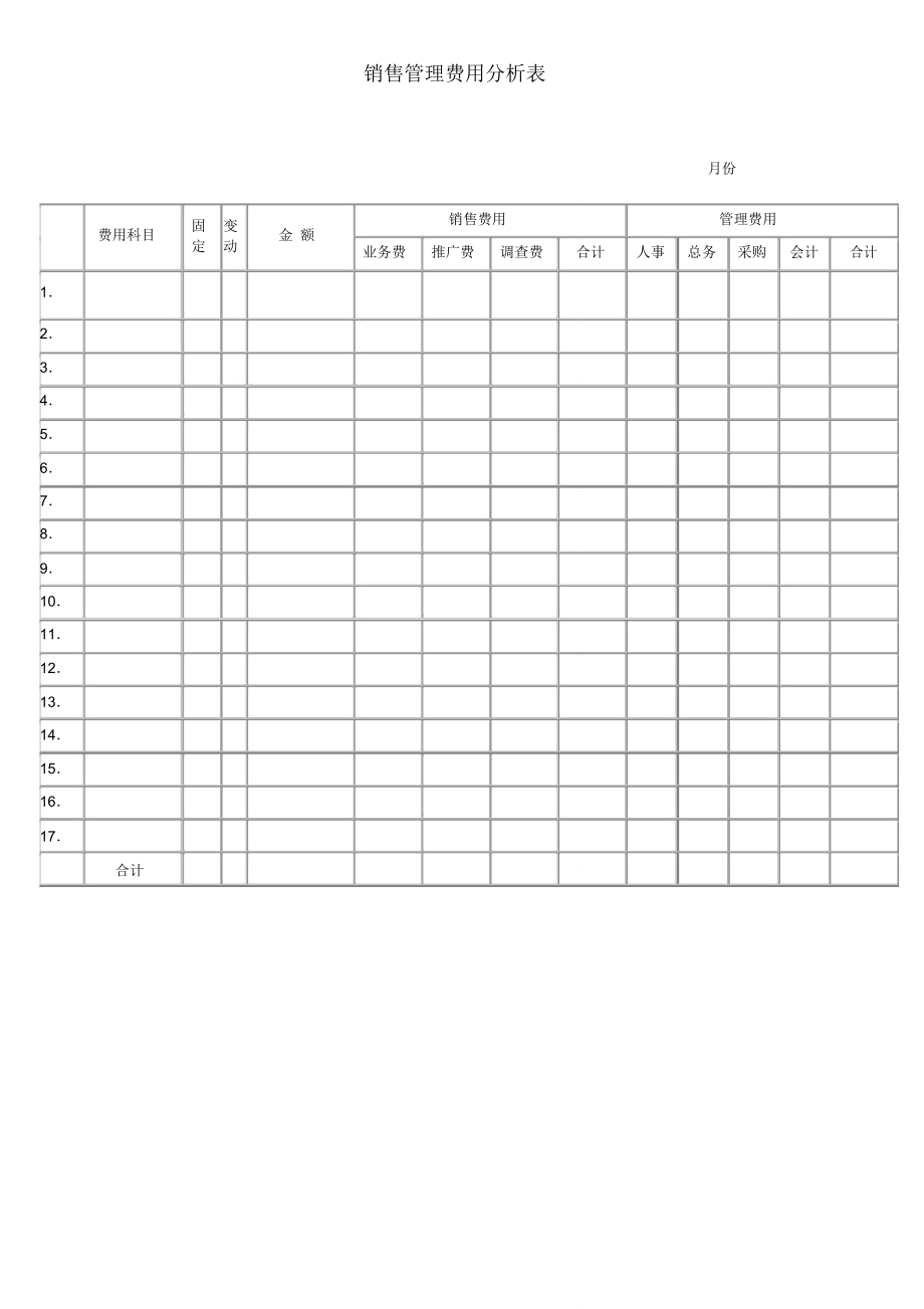 销售管理费用分析表_第1页