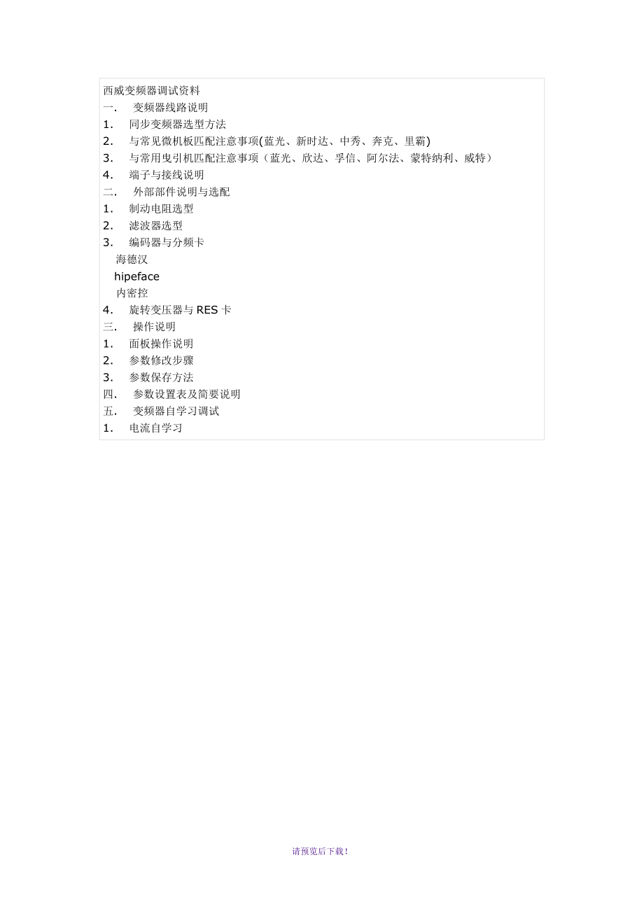 西威变频器调试资料-中文版_第1页