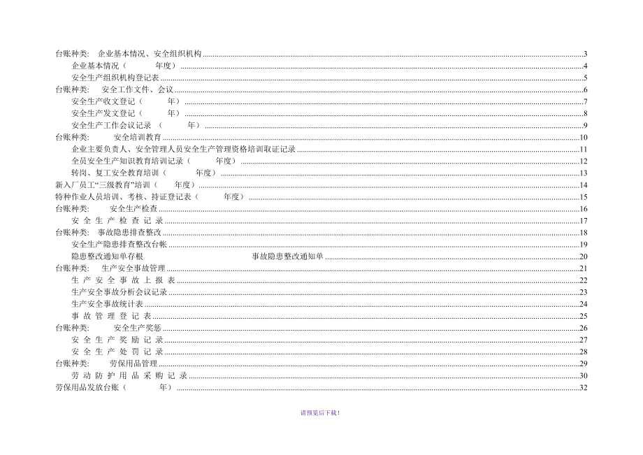 安全生产管理台帐_第1页