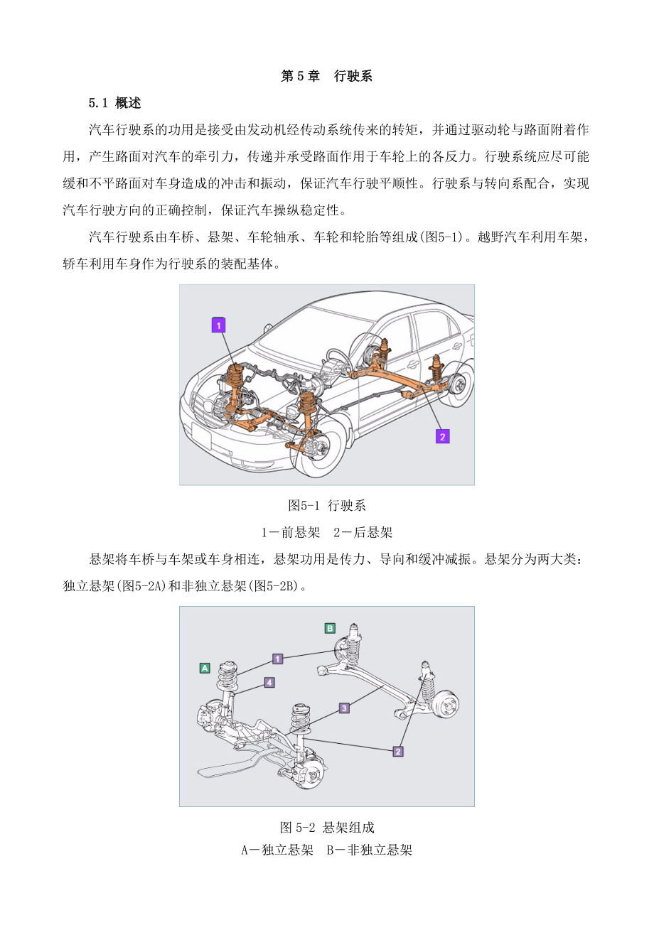 汽車構(gòu)造與保養(yǎng)：第5章 行駛系_第1頁