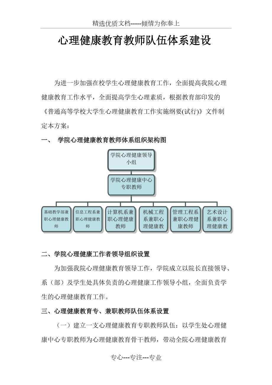 心理健康教育教师队伍体系建设(共4页)_第1页