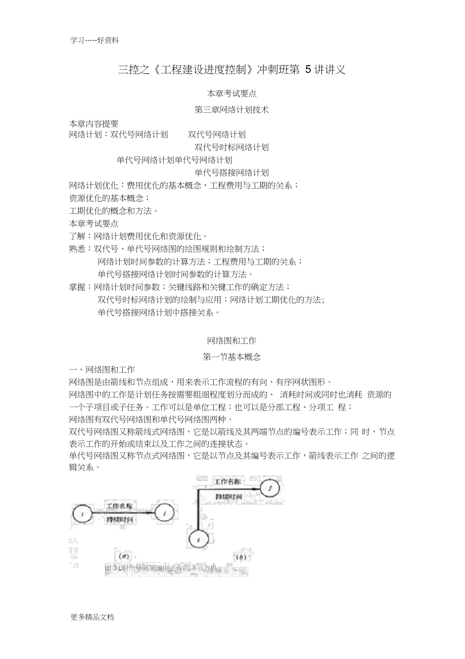 監(jiān)理工程師三控之《工程建設(shè)進(jìn)度控制》沖刺班第5講講義匯編_第1頁