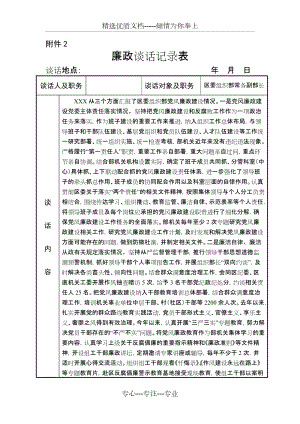 廉政谈话记录(共6页)