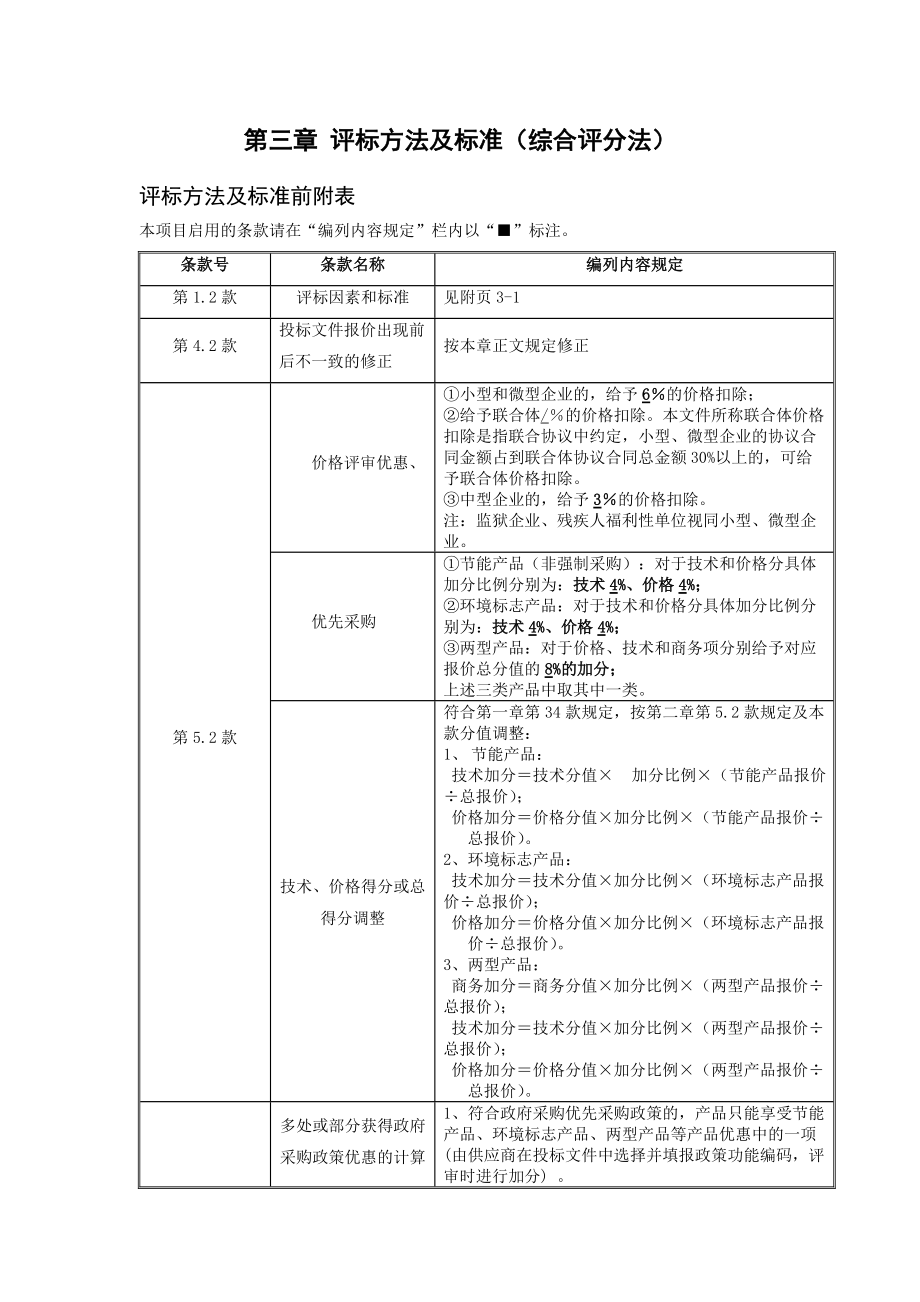 评标方法及标准综合评分法_第1页