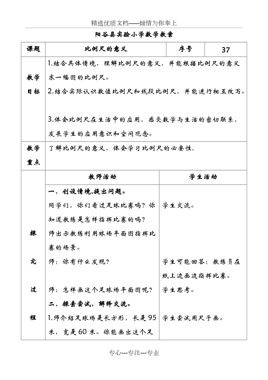 青島版六年級數(shù)學第四單元《比例尺的意義》教案(共36頁)_第1頁