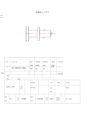 CA6140法蘭盤工序卡片