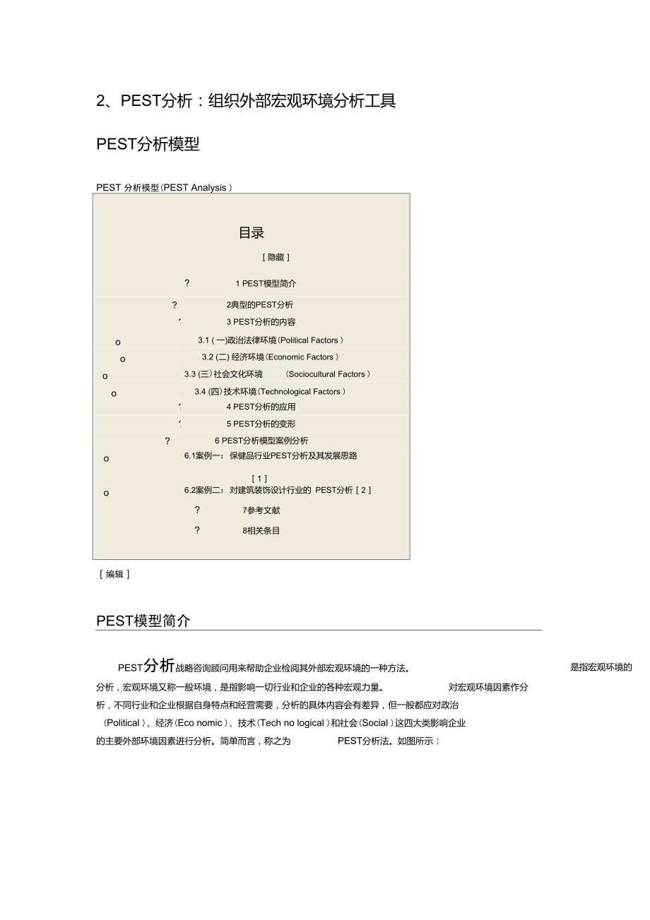 (环境管理)、PEST分析：组织外部宏观环境分析工具_第1页