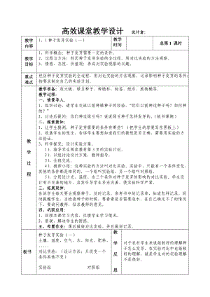 第一單元生物與環(huán)境第1課種子發(fā)芽試驗一