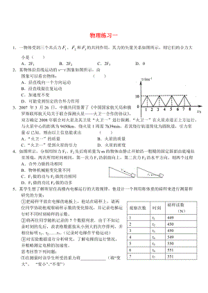 高三物理 限時綜合練習(xí) 蘇教版