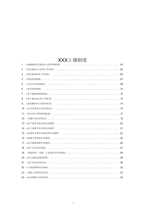 住宅物业公司小区项目上墙制度