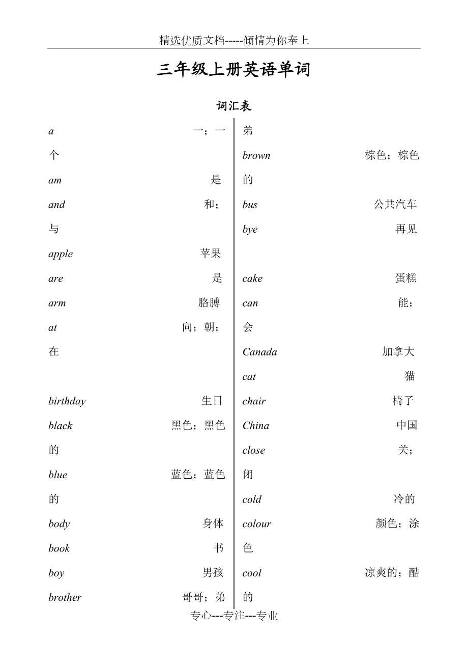 冀教版小學三至六年級英語單詞表共30頁