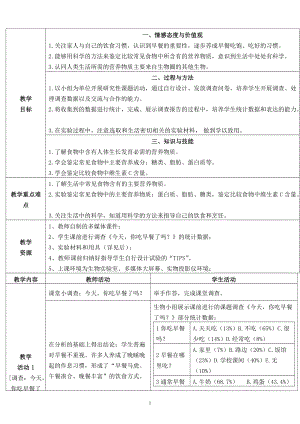 楊玲《飲食與營養(yǎng)》教學(xué)設(shè)計(jì)