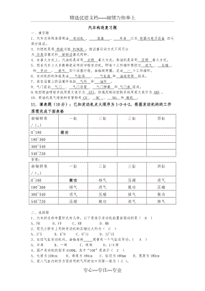 汽車構(gòu)造復(fù)習(xí)題及答案(共4頁(yè))