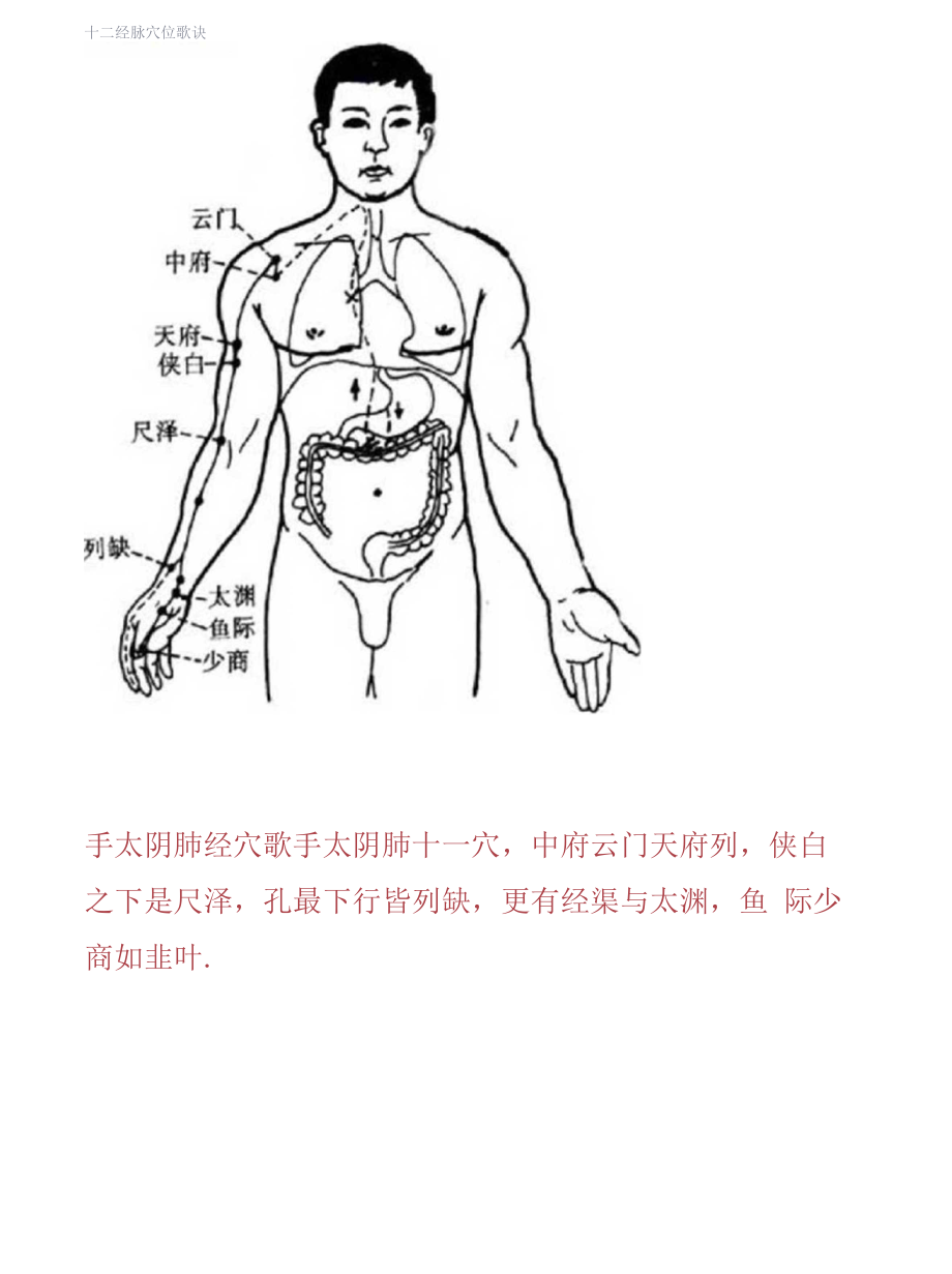 十二经脉穴位歌诀1