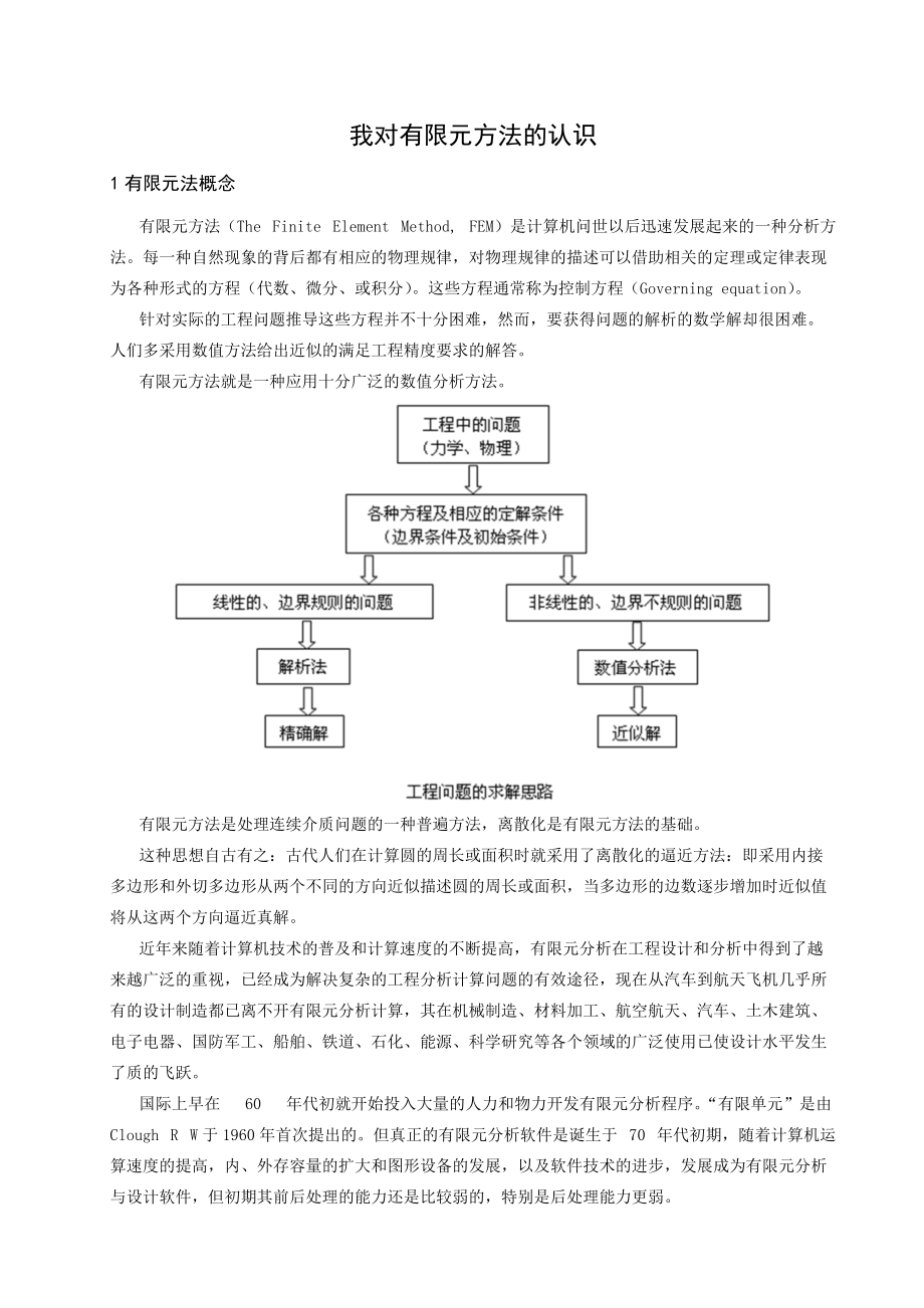 对有限元方法的认识_第1页