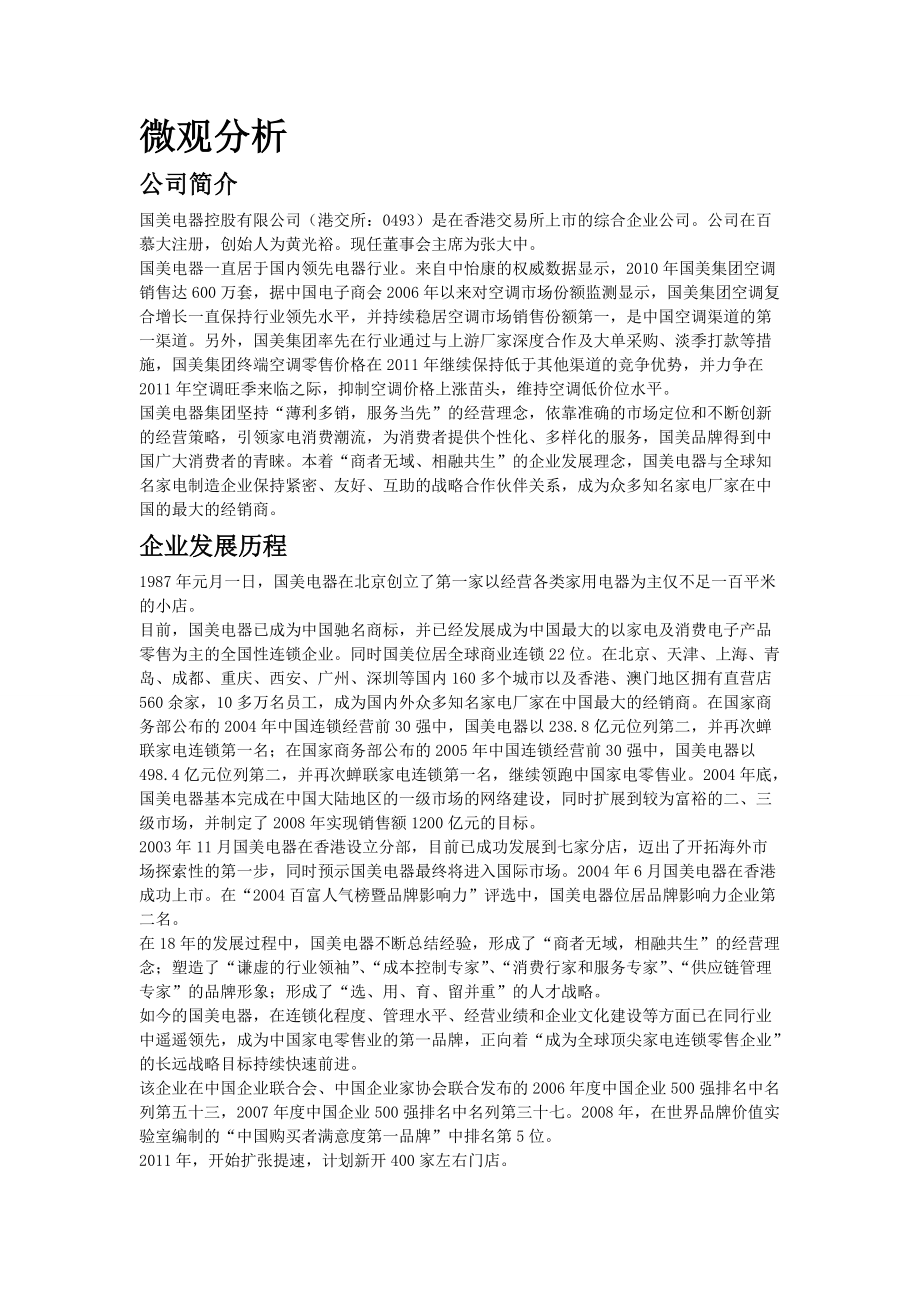 国美电器微观分析_第1页