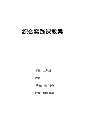 綜合實踐活動二年級下冊教案