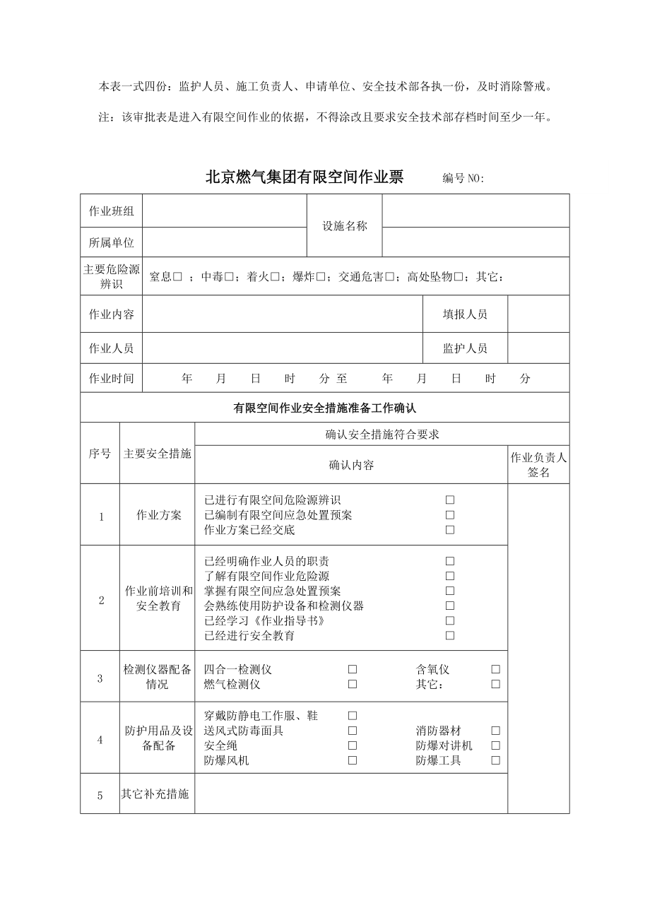 jsaq6有限空间作业审批表作业票确认单_第2页