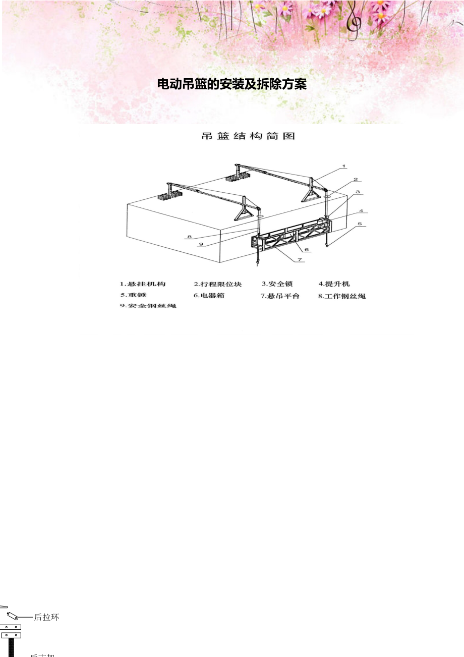 电动吊篮的安装及拆除方案_第1页