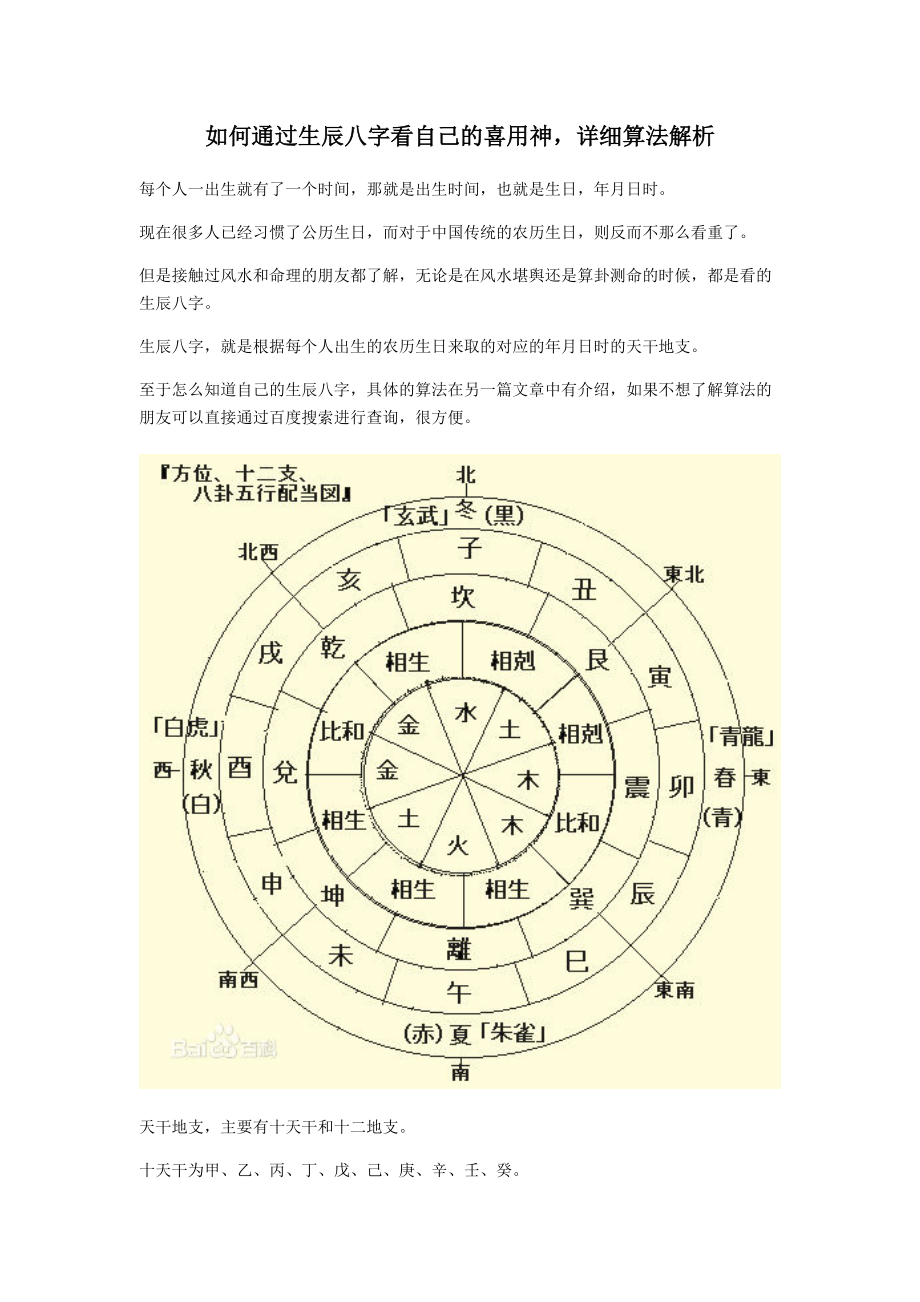 喜用神正确图片