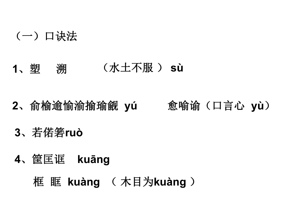 识记现代汉语普通话的字音技巧第一轮高三语文复习专用_第1页