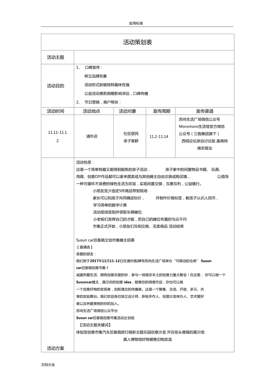 汽車(chē)后備箱文創(chuàng)集精彩活動(dòng)方案設(shè)計(jì)_第1頁(yè)