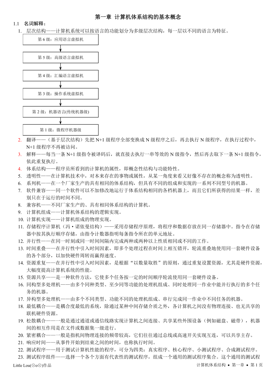 计算机体系结构课后答案和复习_第1页