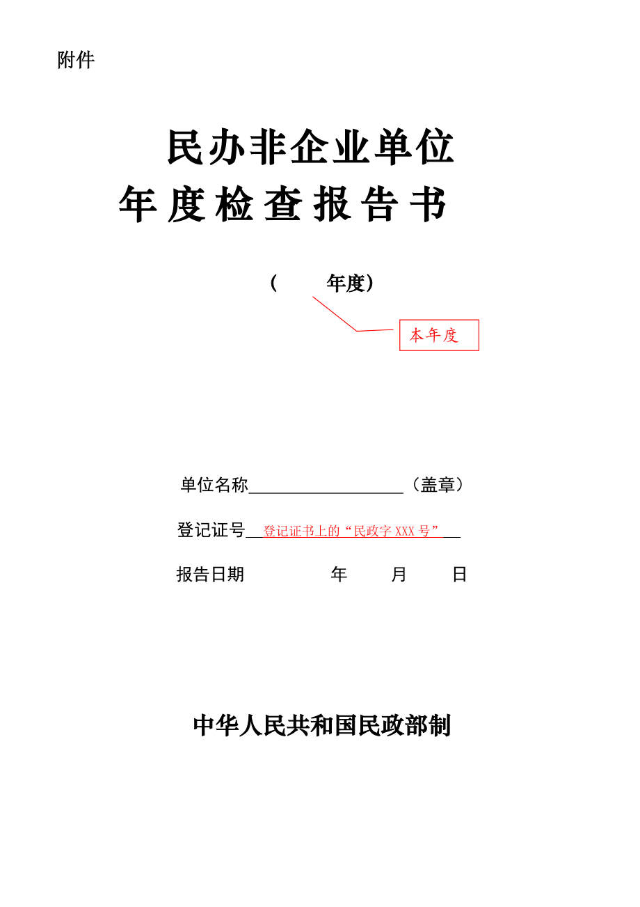 民办非企业年检报告书填写指南_第1页