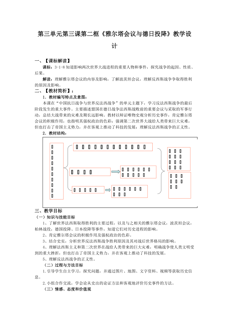 雅尔塔会议与德日投降教学设计_第1页